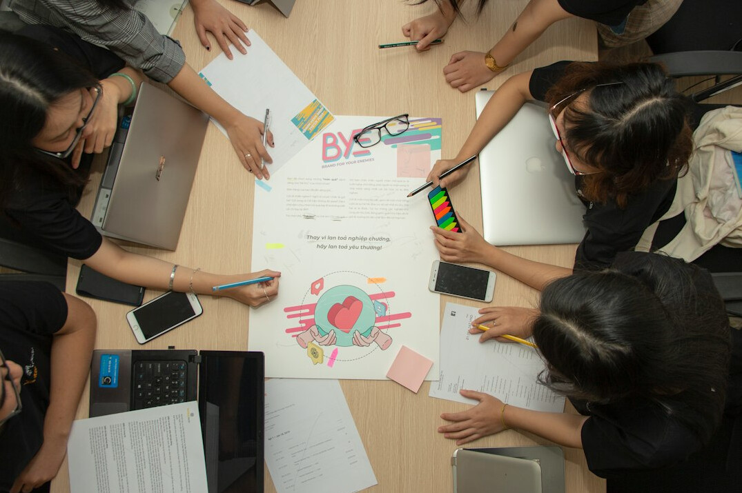 team brainstorming session
